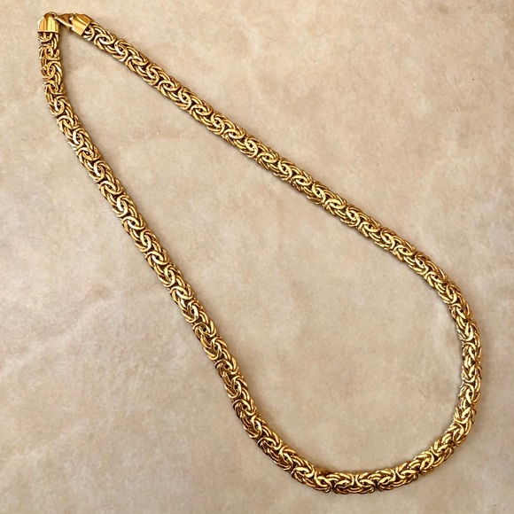 14K Jewelry - 14K Yellow Gold Byzantine 20 Grams Chain Necklace